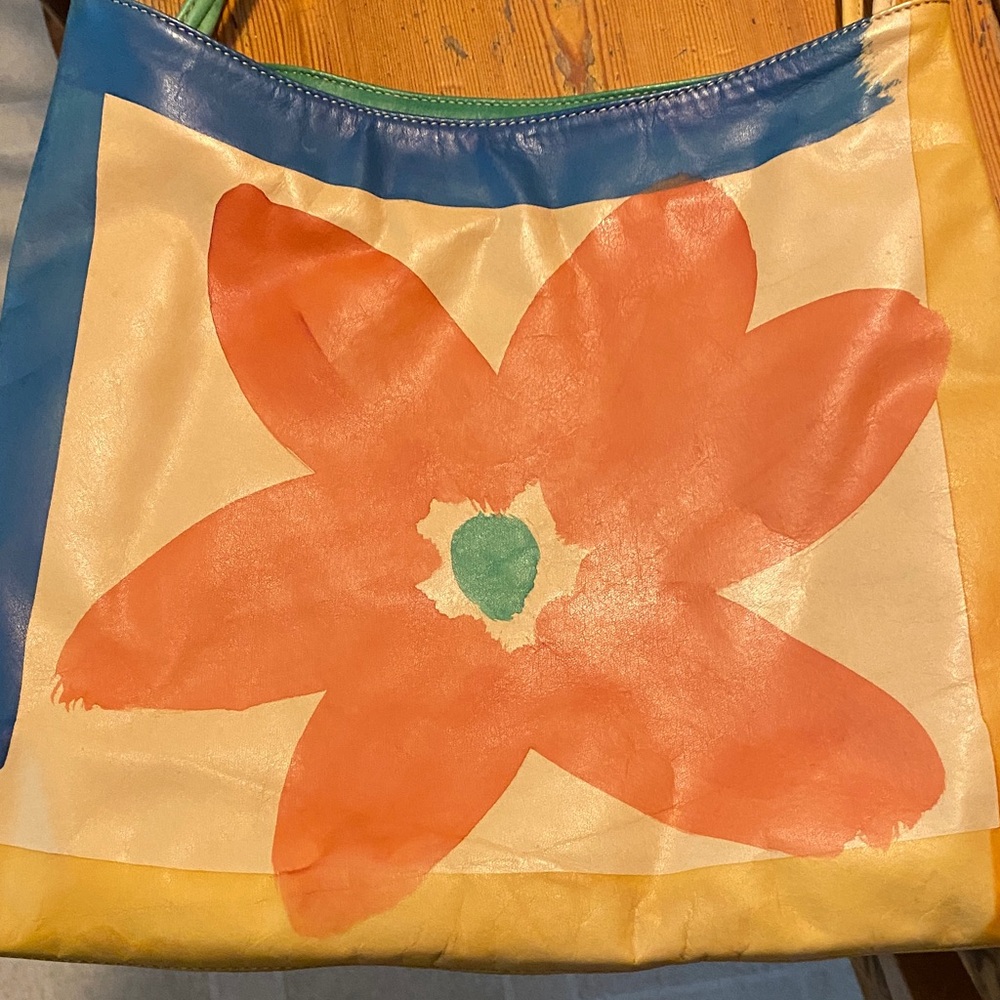 Floral Orange and Blue Women's Bag